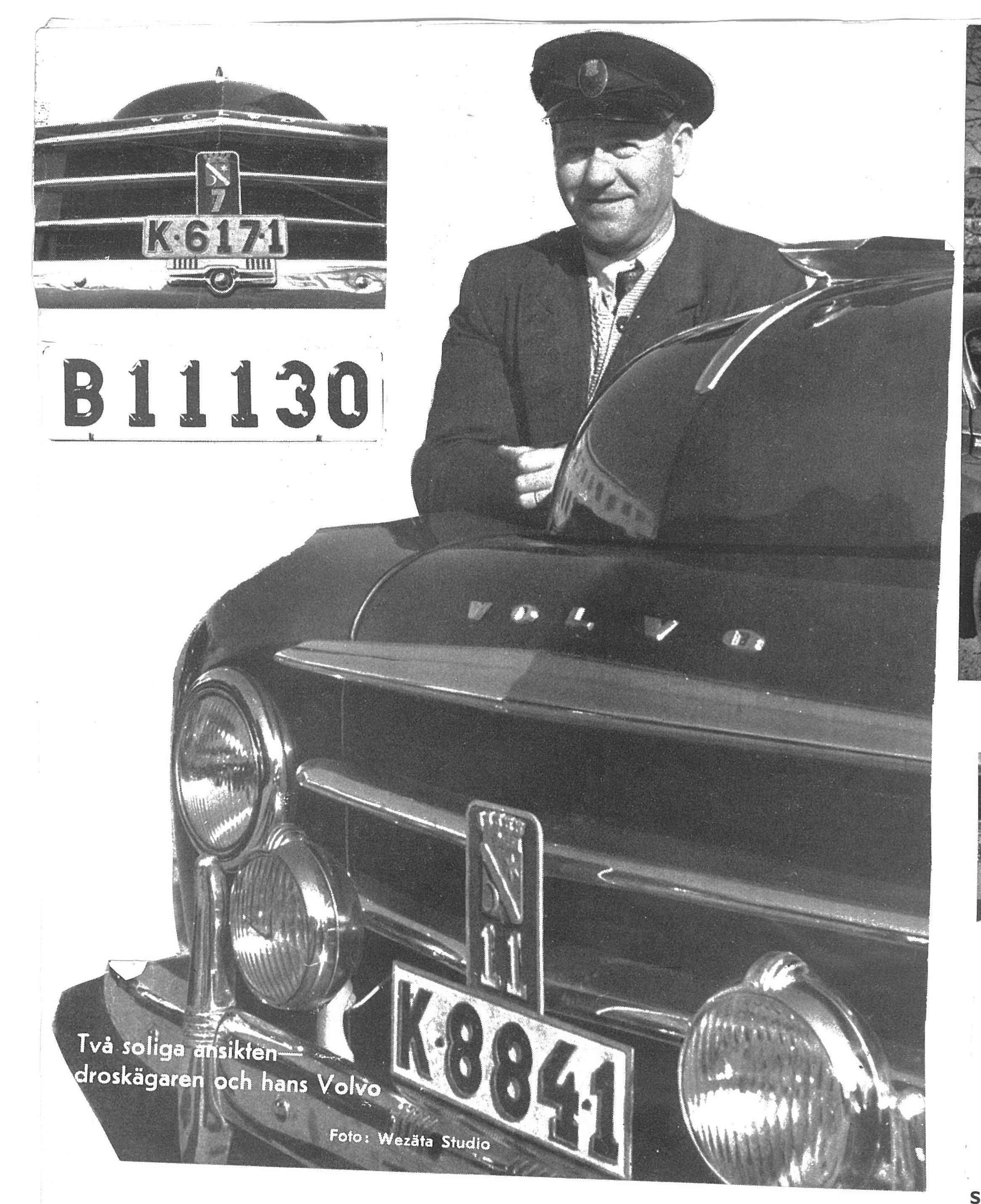 (S_06-72)-Blekinge,50s_K_8841_+_Taxi11_Volvo-vbS529KS