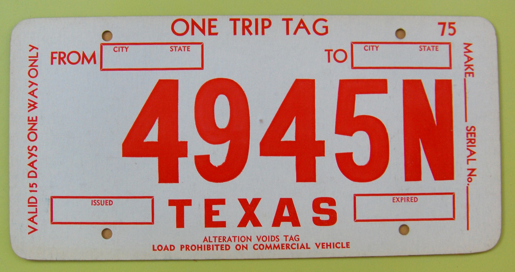 TX_PROF_1975-1975-1_TEMPORARY_15_DAYS_ONE_TRIP_PERMIT_CARDBOOARD